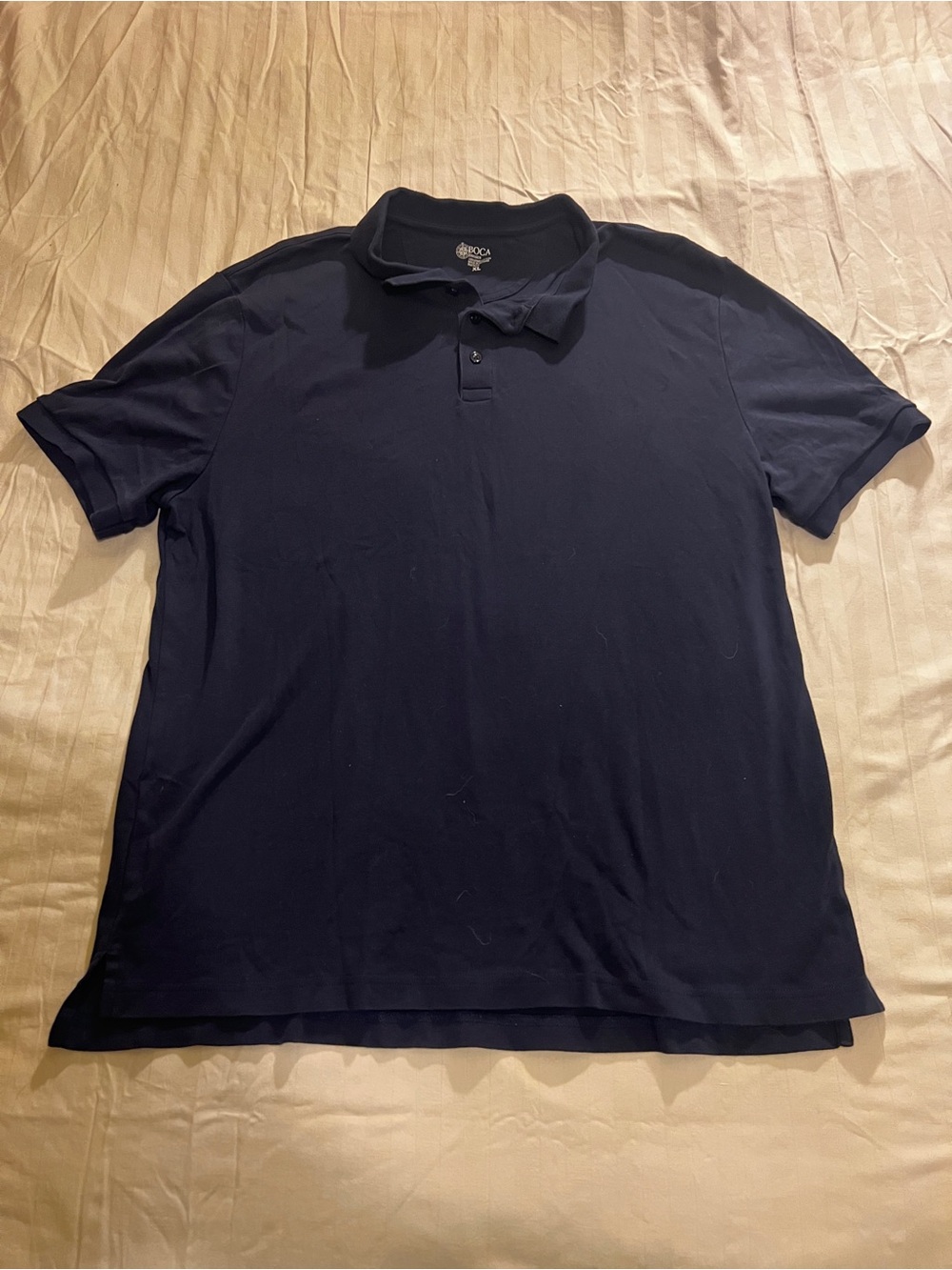 Classic Navy Polo Shirt with Soft Knit Collar